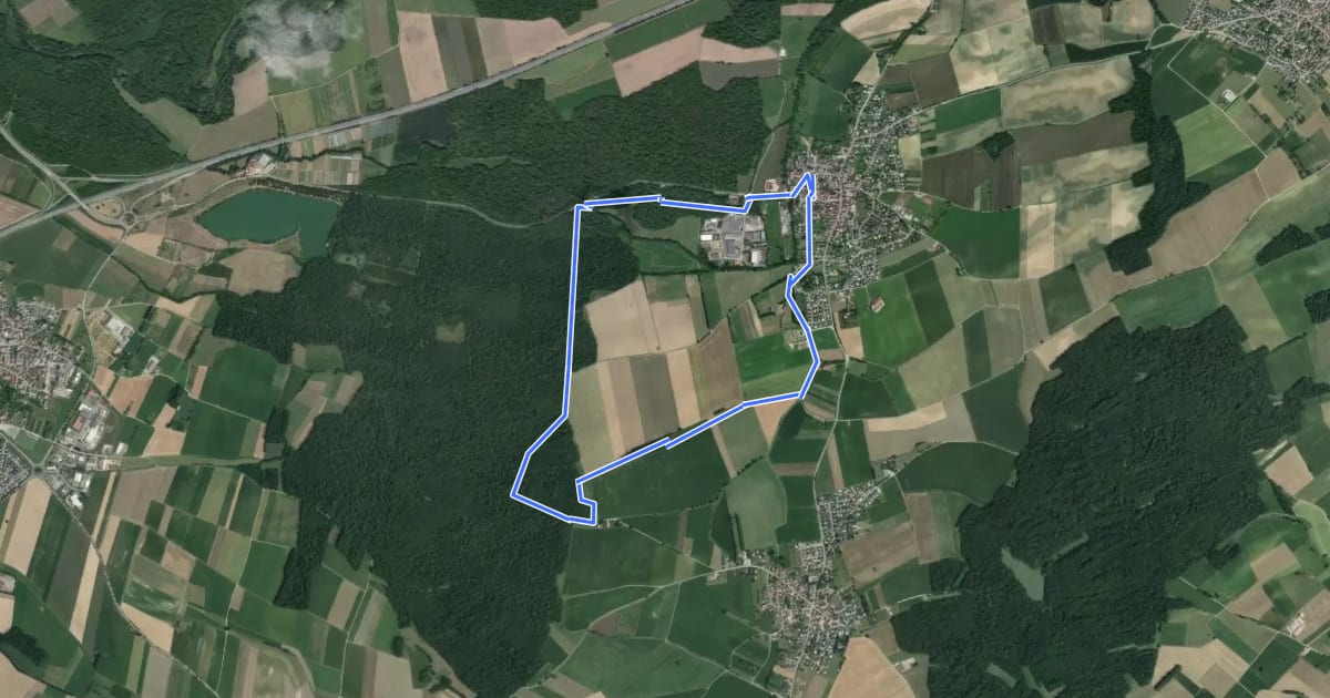 Маршрут Circuit de Notre-Dame du Chêne - Heimsbrunn на спутниковом снимке