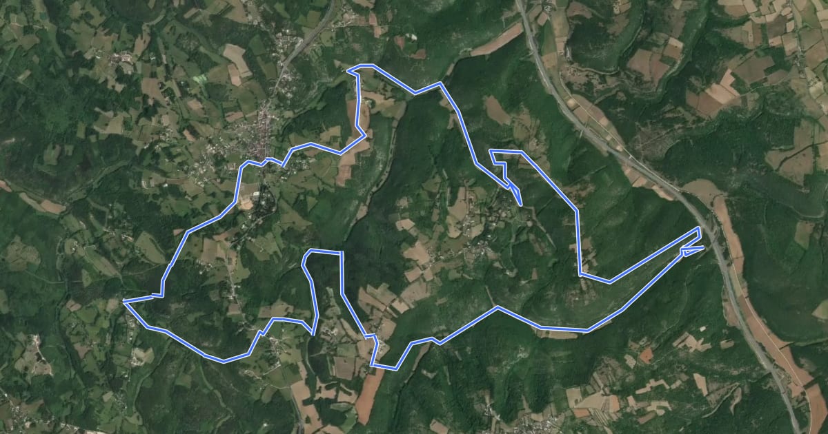 Маршрут Circuit de Payrac на спутниковом снимке