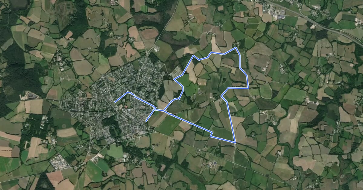 Маршрут Circuit de Pembulzo на спутниковом снимке
