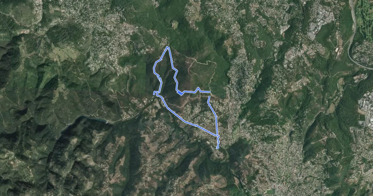 Маршрут Circuit de Peygros на спутниковом снимке