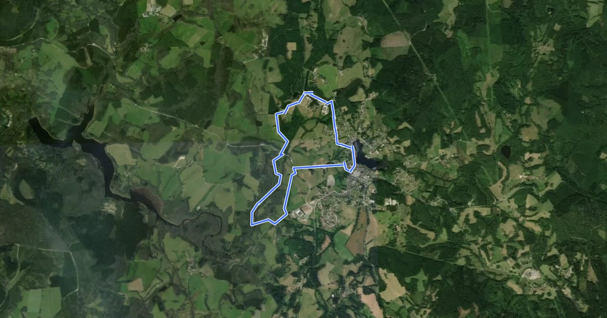 Маршрут Circuit de Peyrat-le-Château на спутниковом снимке