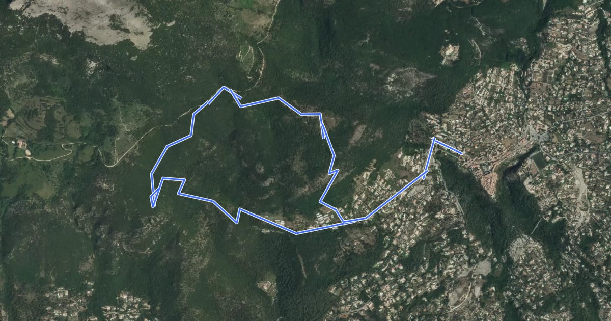 Маршрут Circuit de Pié Martin на спутниковом снимке