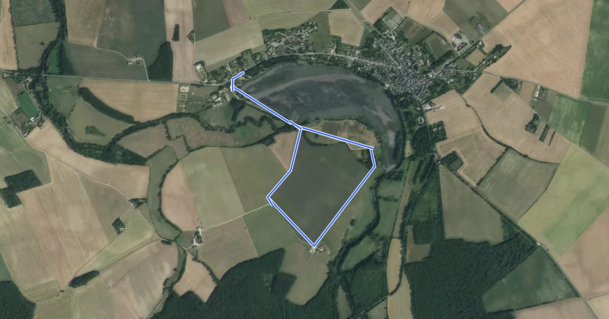 Маршрут Circuit de Plan d'Eau на спутниковом снимке