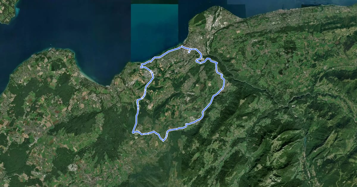 Маршрут Circuit de Planbois на спутниковом снимке