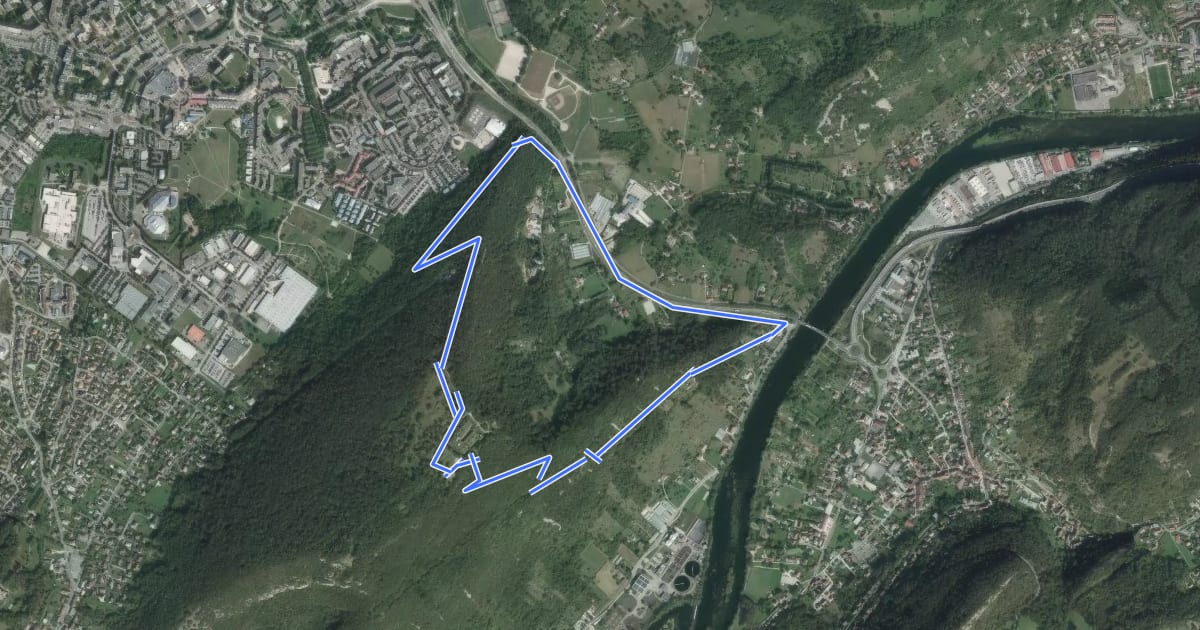 Маршрут Circuit de Planoise на спутниковом снимке