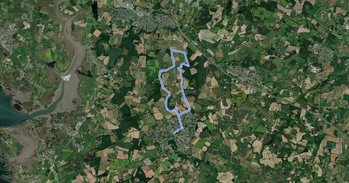 Маршрут Circuit de Pont Bugat на спутниковом снимке