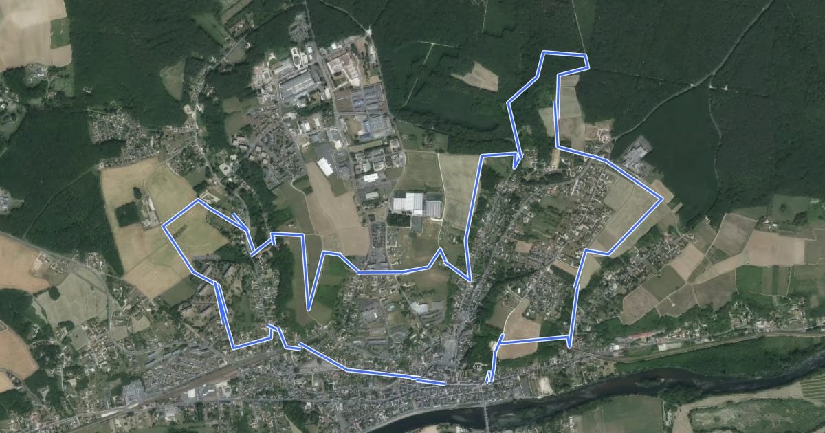 Маршрут Circuit de Pontcher на спутниковом снимке