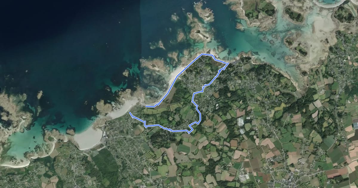 Маршрут Circuit de Port Blanc на спутниковом снимке