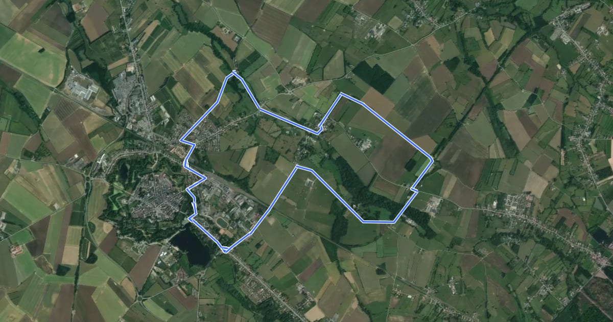 Маршрут Circuit de Potelle на спутниковом снимке