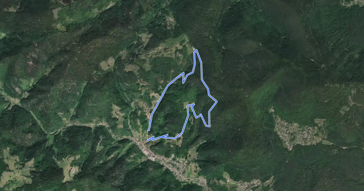 Маршрут Circuit de Prérébois на спутниковом снимке