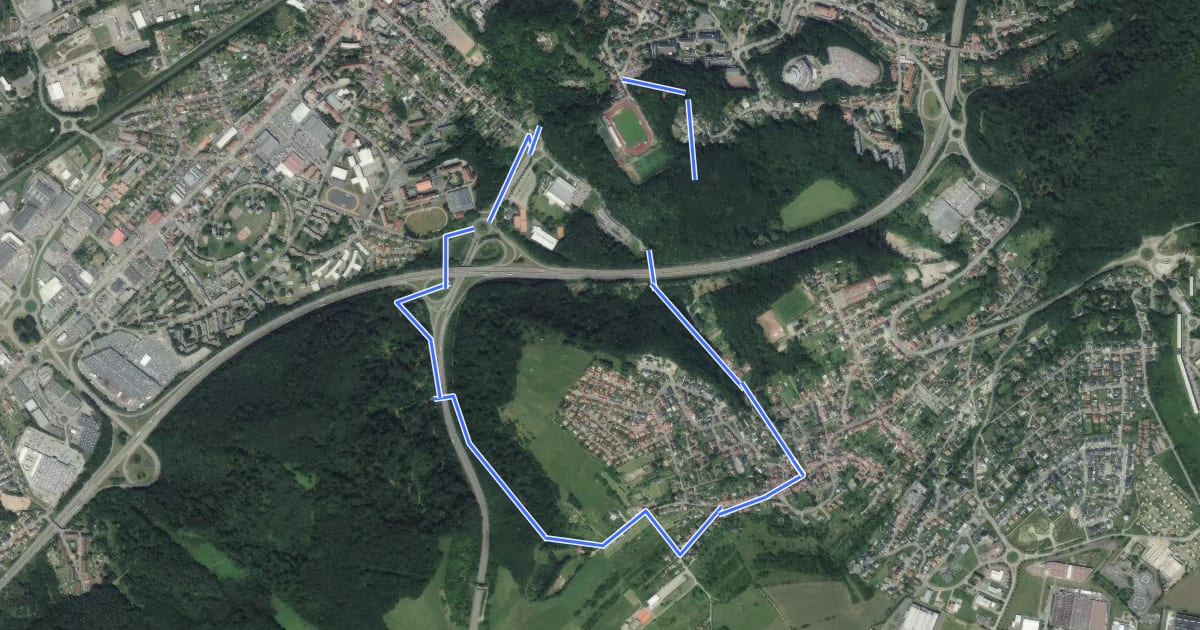 Маршрут Circuit de Remsing на спутниковом снимке