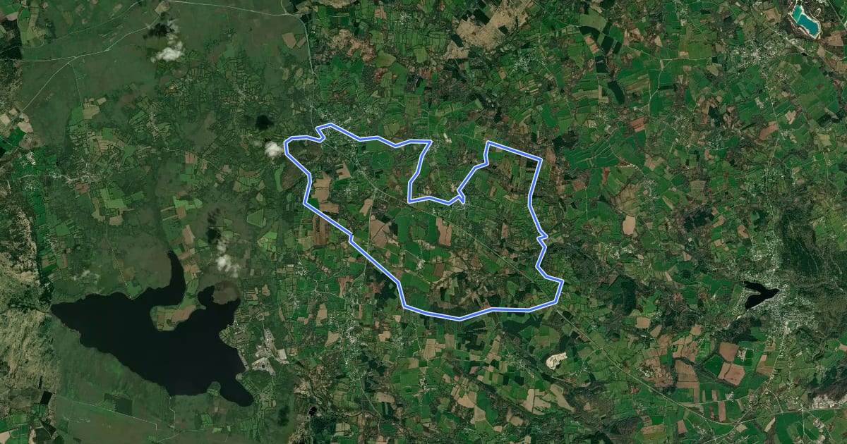 Маршрут Circuit de Roc'h ar Bic на спутниковом снимке