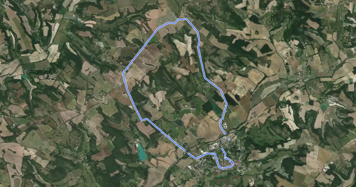 Маршрут Circuit de Roland на спутниковом снимке