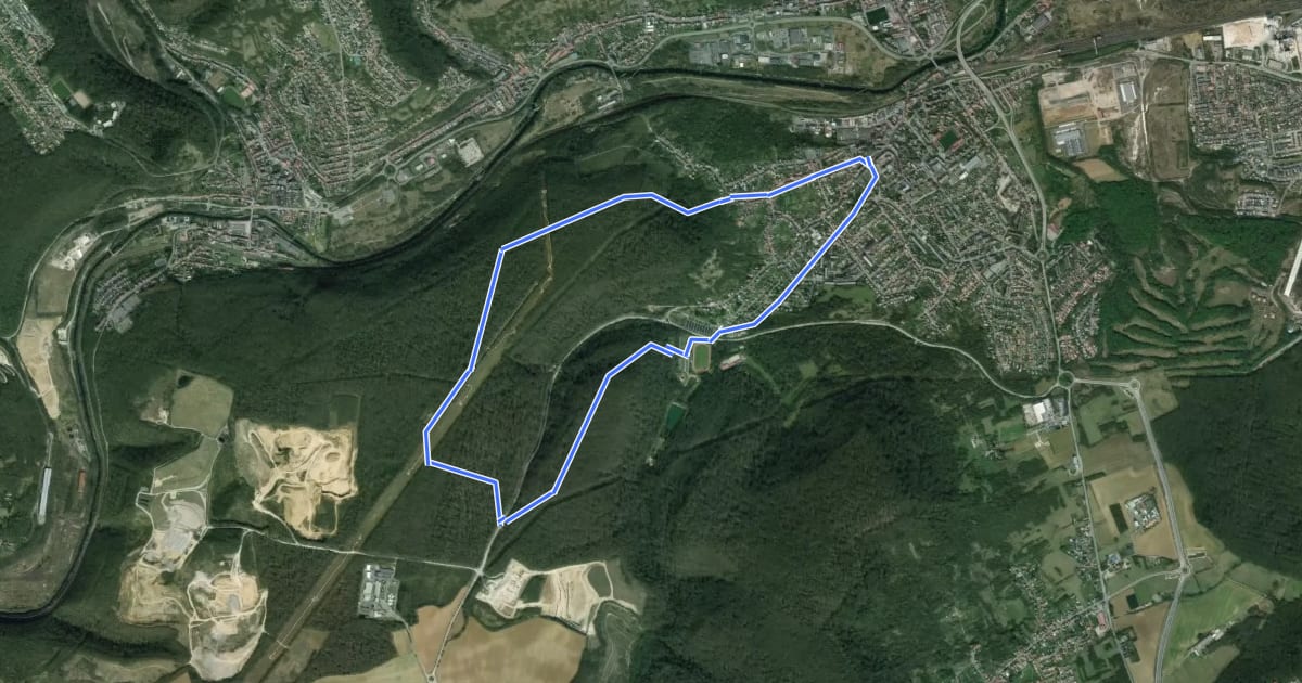 Маршрут Circuit de Rombas на спутниковом снимке