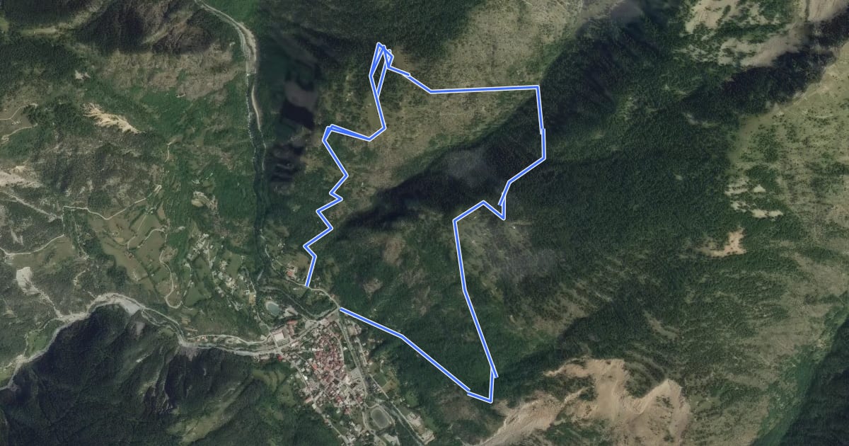Маршрут Circuit de Sélasse на спутниковом снимке