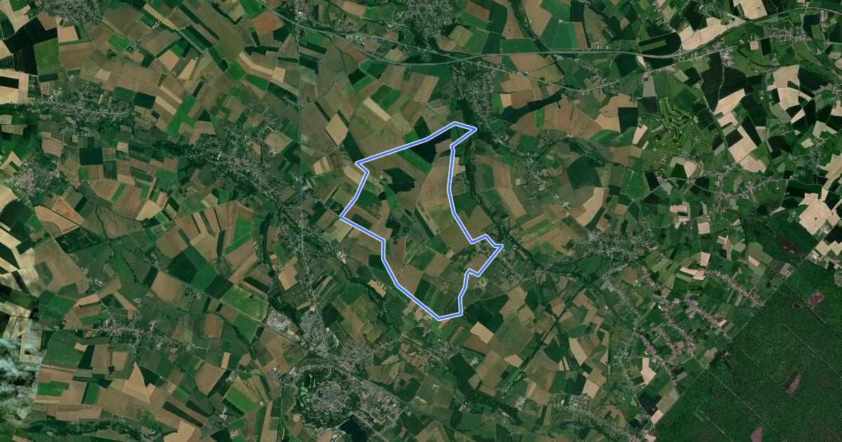 Маршрут Circuit de Saint-Ghislain на спутниковом снимке