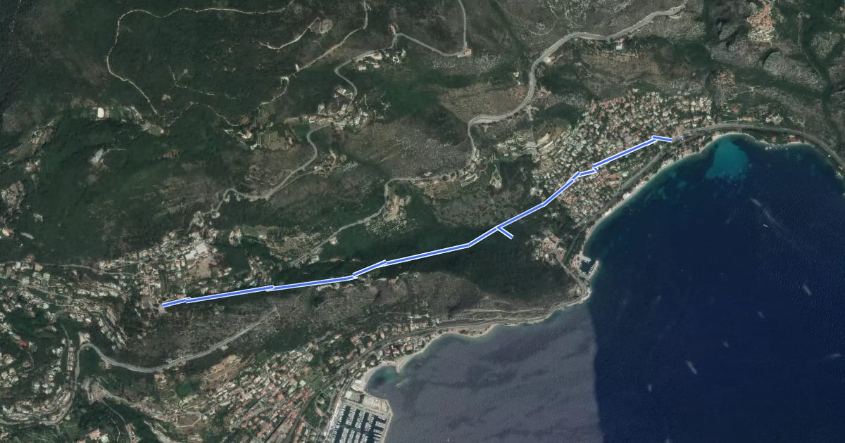 Маршрут Circuit de Saint-Michel на спутниковом снимке