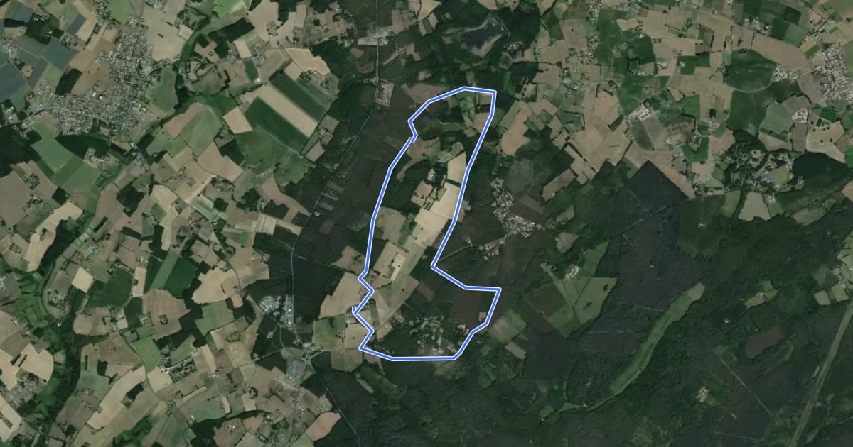 Маршрут Circuit de Saint-Thibault на спутниковом снимке