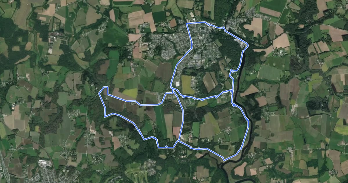 Маршрут Circuit de Saint-Urchaut на спутниковом снимке