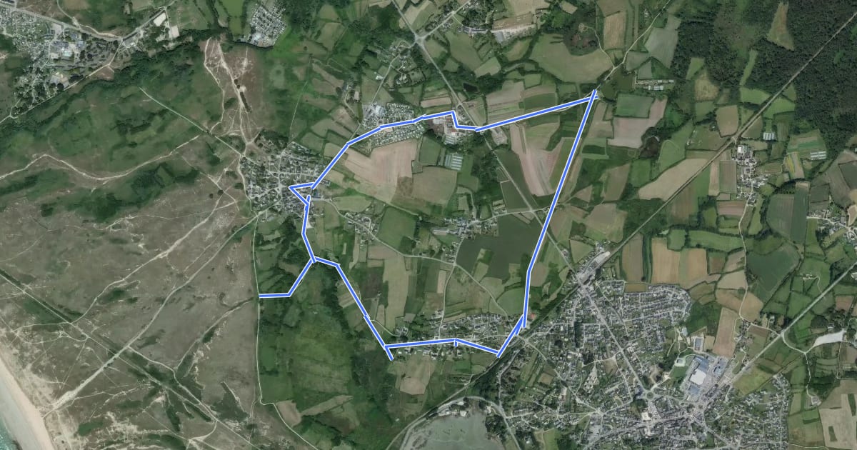 Маршрут Circuit de Sainte-Barbe на спутниковом снимке