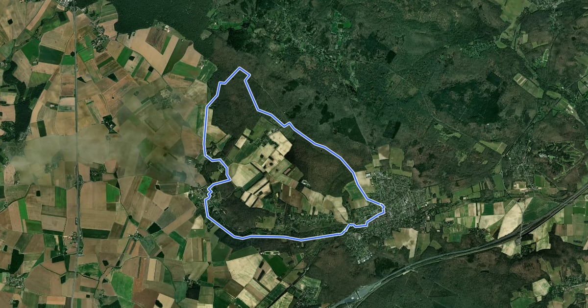 Маршрут Circuit de Sonchamp на спутниковом снимке