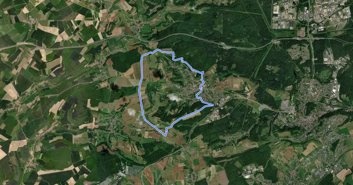 Маршрут Circuit de St Martin-en-Glandière на спутниковом снимке