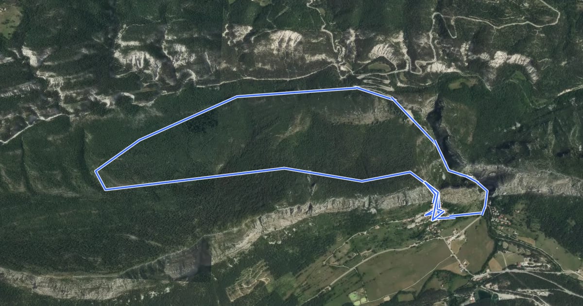 Маршрут Circuit de Tracastel на спутниковом снимке