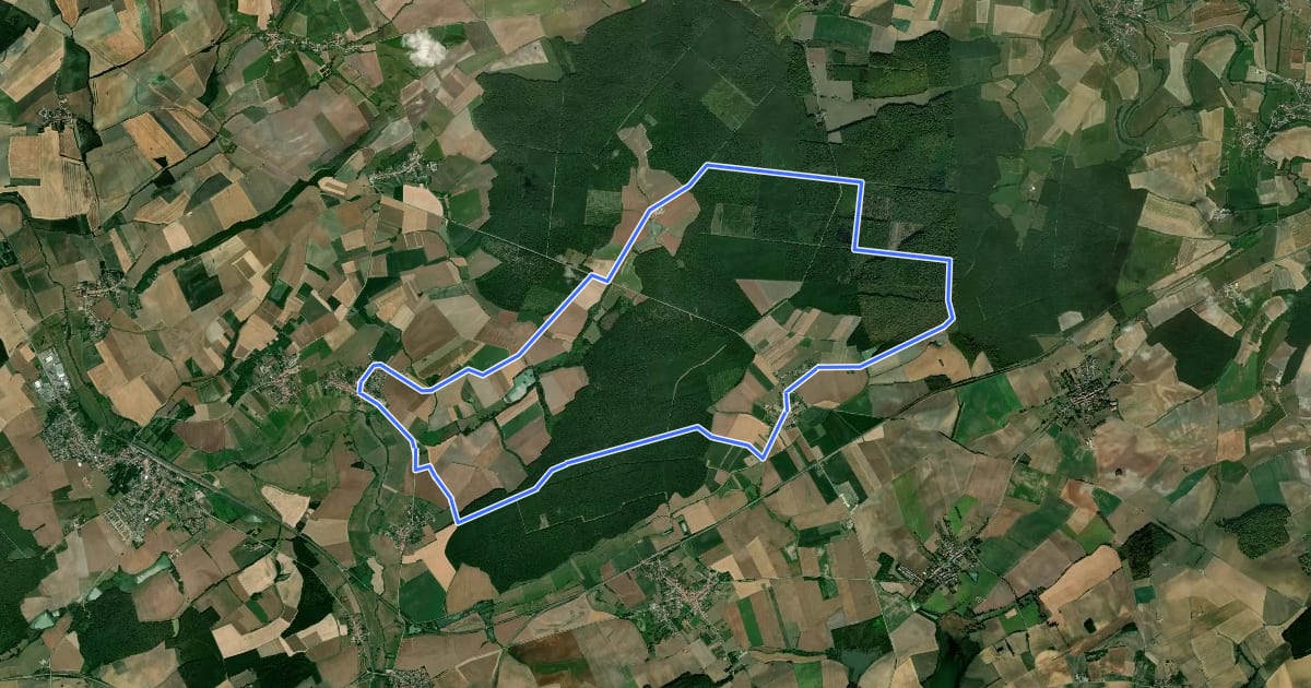Маршрут Circuit de Vittoncourt-Arriance на спутниковом снимке