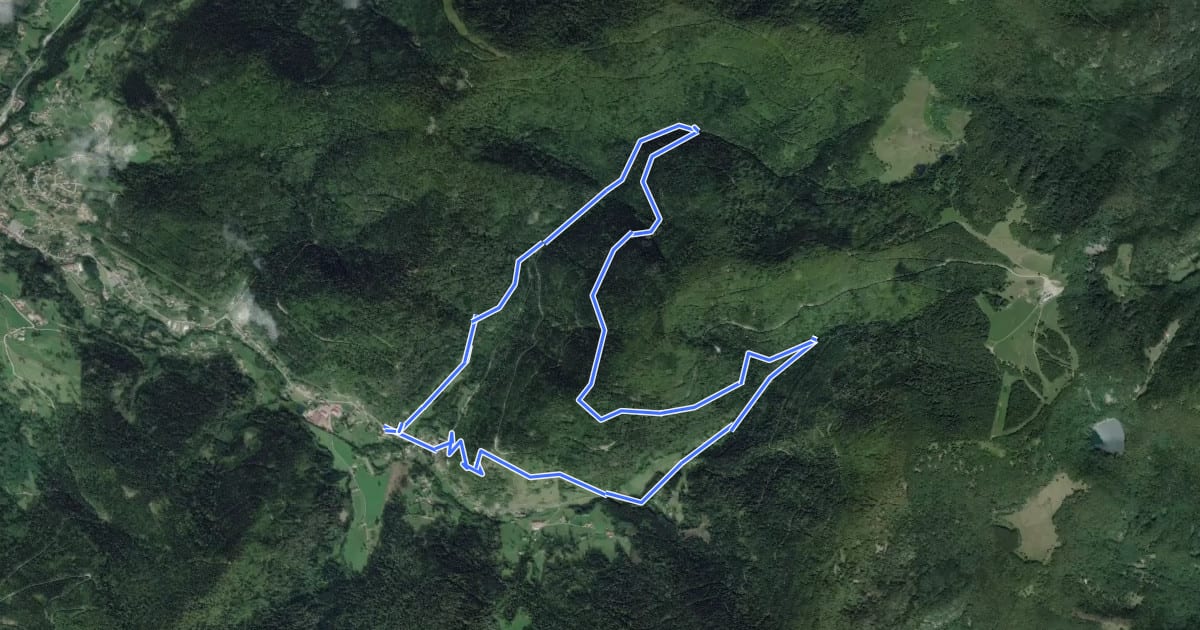 Маршрут Circuit des 2 chapelles на спутниковом снимке