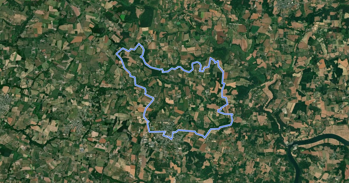 Маршрут Circuit des 2 Vallées на спутниковом снимке