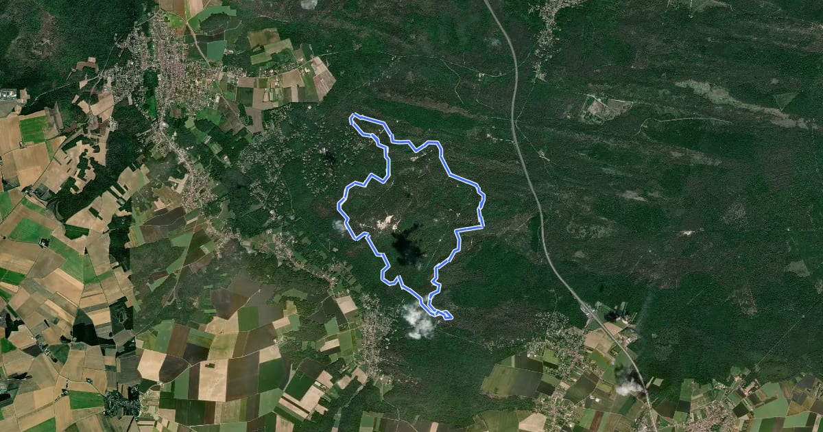 Маршрут Circuit des 25 bosses на спутниковом снимке