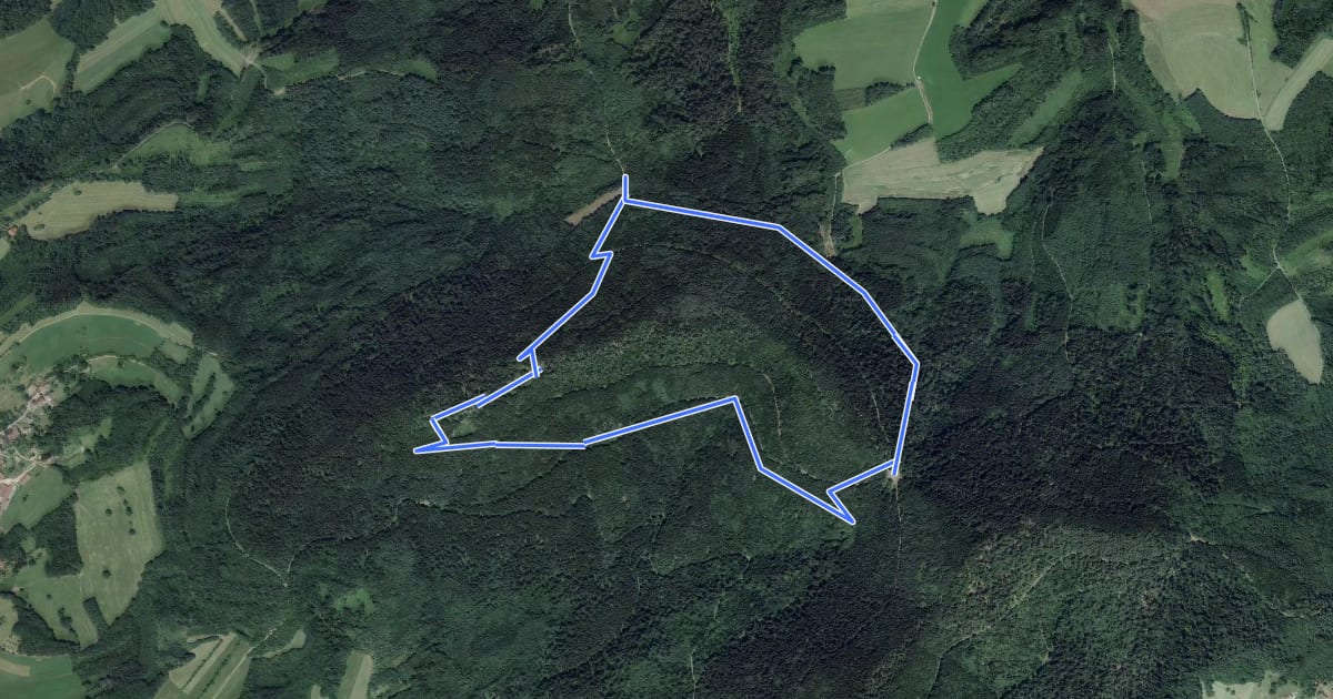 Маршрут Circuit des 3 fontaines на спутниковом снимке