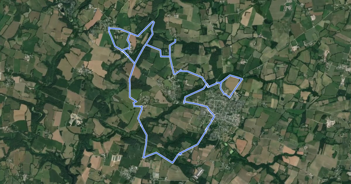 Маршрут Circuit des 3 rivières на спутниковом снимке