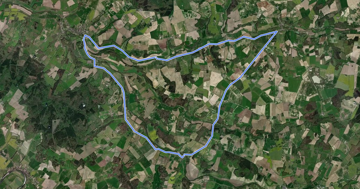 Маршрут Circuit des 3 Rivières на спутниковом снимке