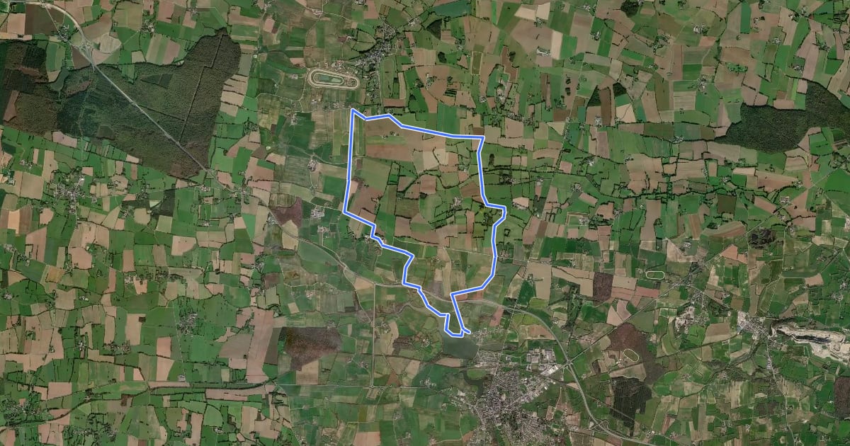 Маршрут Circuit des 7 Clochers на спутниковом снимке