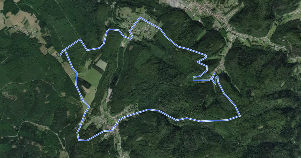 Маршрут Circuit des 7 Roses на спутниковом снимке