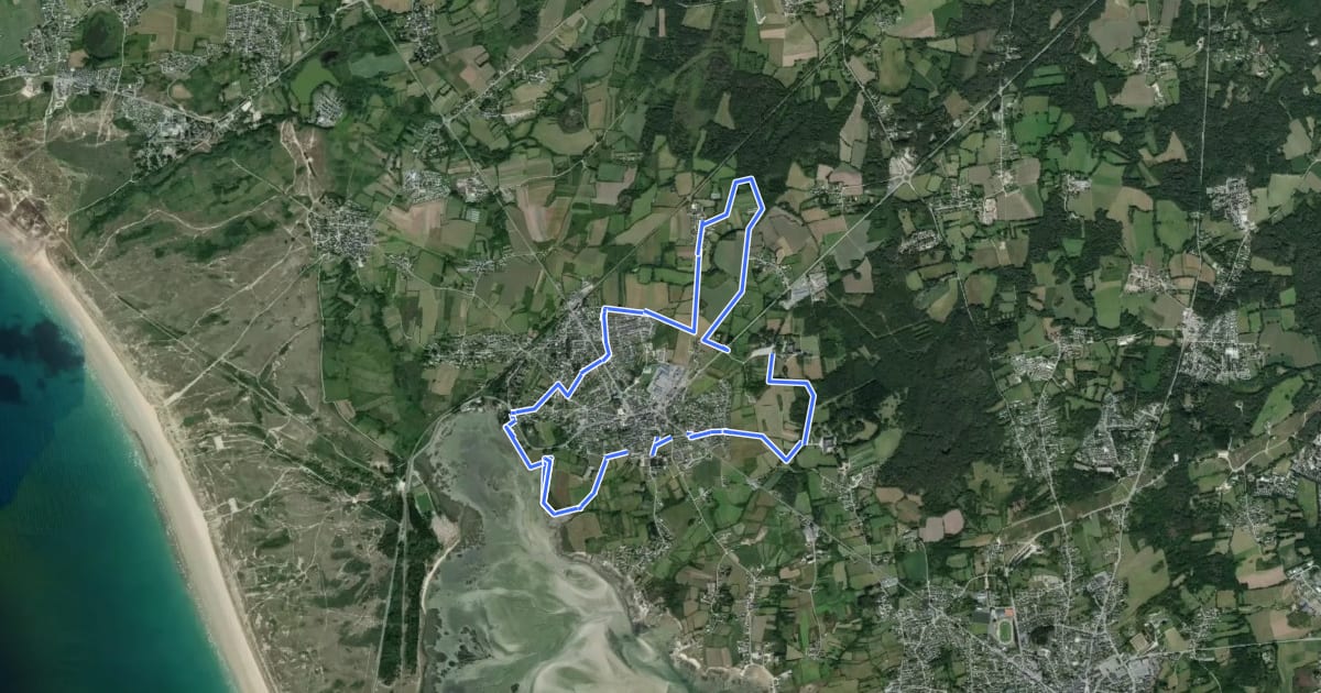 Маршрут Circuit des Abbayes на спутниковом снимке