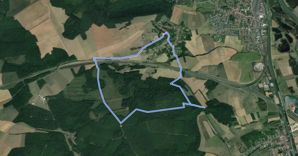 Маршрут Circuit des abreuvoirs на спутниковом снимке