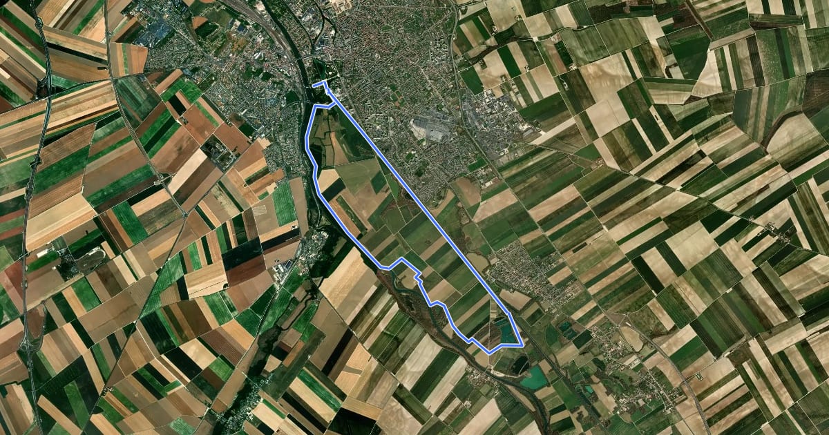 Маршрут Circuit des Ajaux на спутниковом снимке