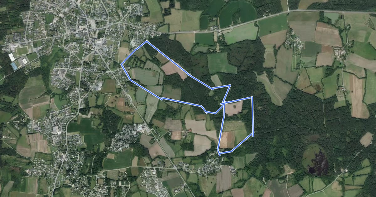 Маршрут Circuit des Alignements d'Erdeven на спутниковом снимке