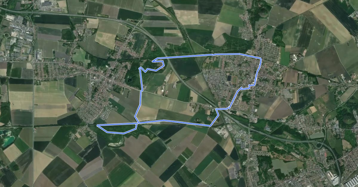 Маршрут Circuit des Anciennes Carrières на спутниковом снимке