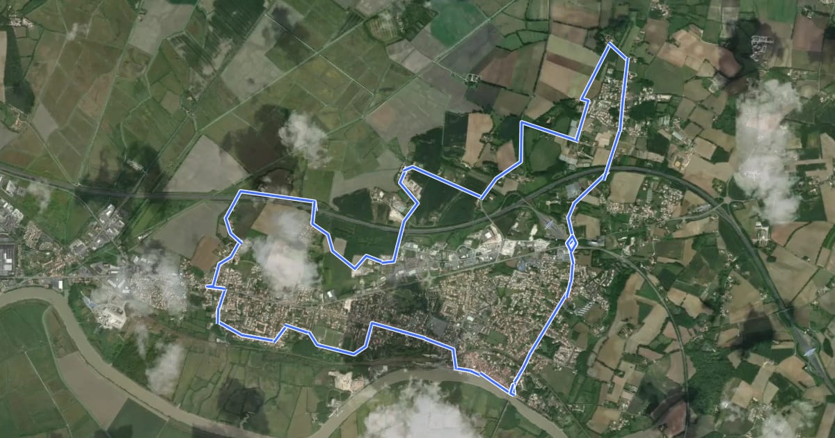 Маршрут Circuit des Aqueducs на спутниковом снимке