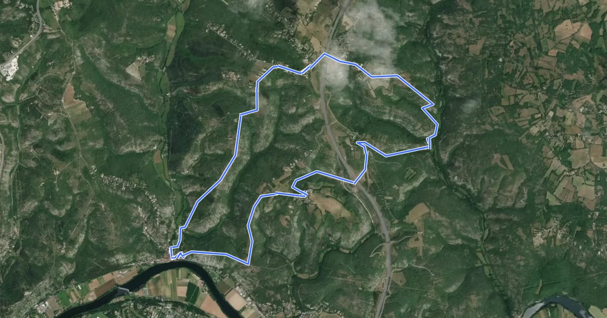 Маршрут Circuit des Arts на спутниковом снимке