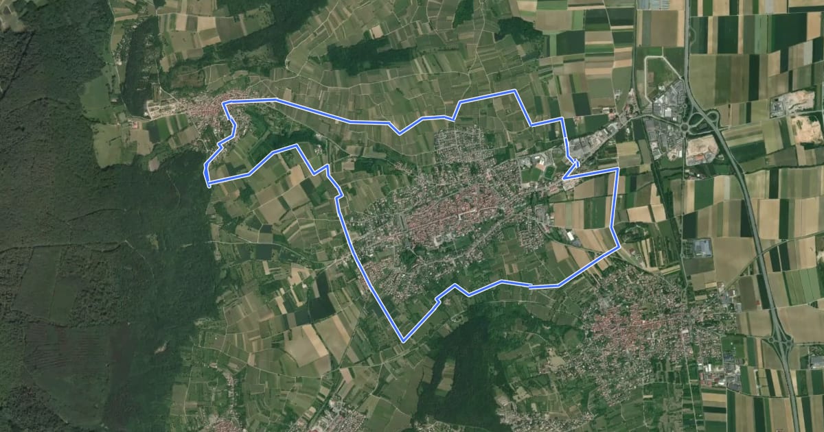 Маршрут Circuit des Balcons на спутниковом снимке
