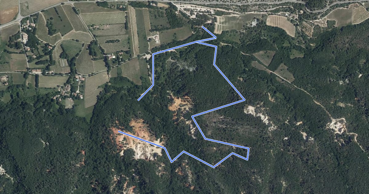 Маршрут Circuit des Belvédères на спутниковом снимке
