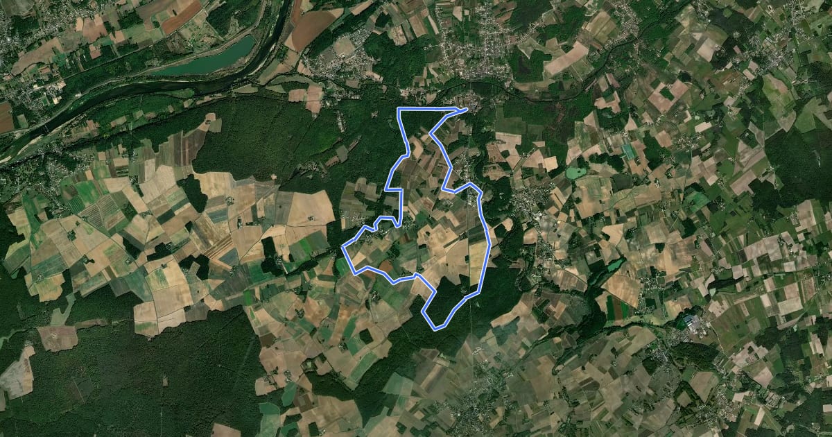 Маршрут Circuit des Bernadettes на спутниковом снимке