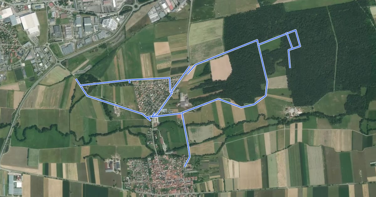Маршрут Circuit des bornes на спутниковом снимке