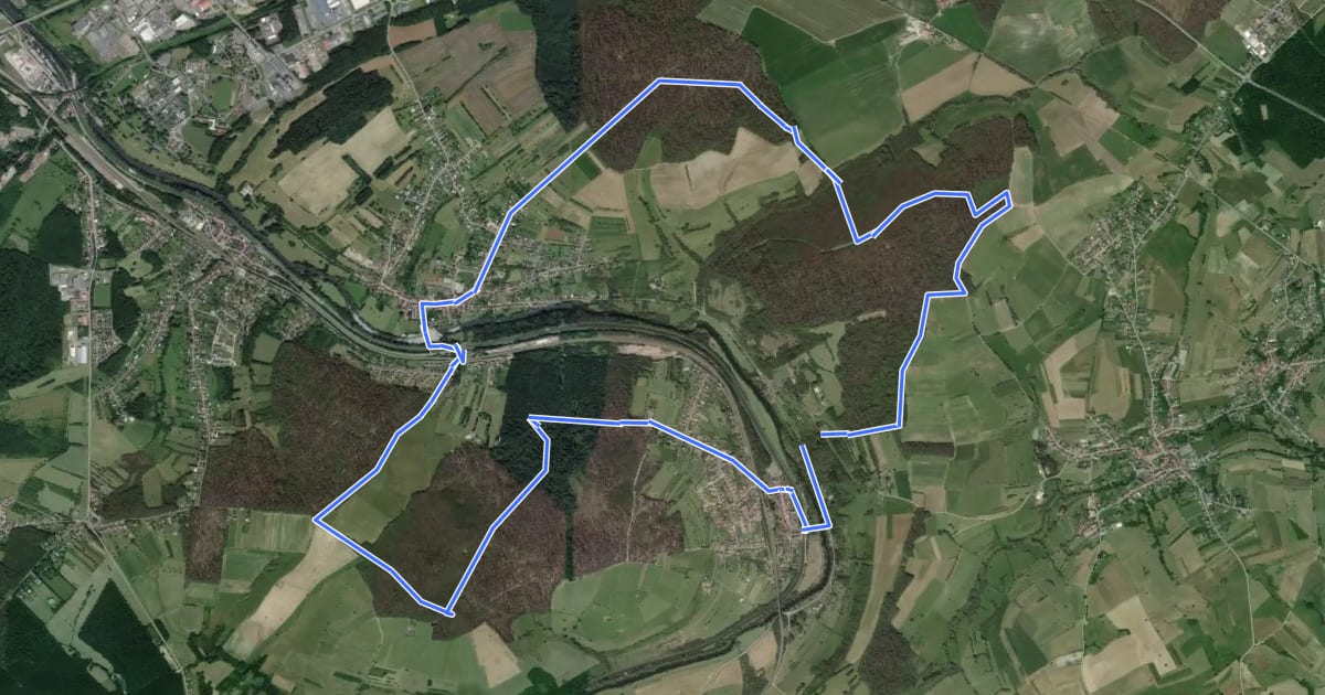 Маршрут Circuit des Bornes на спутниковом снимке