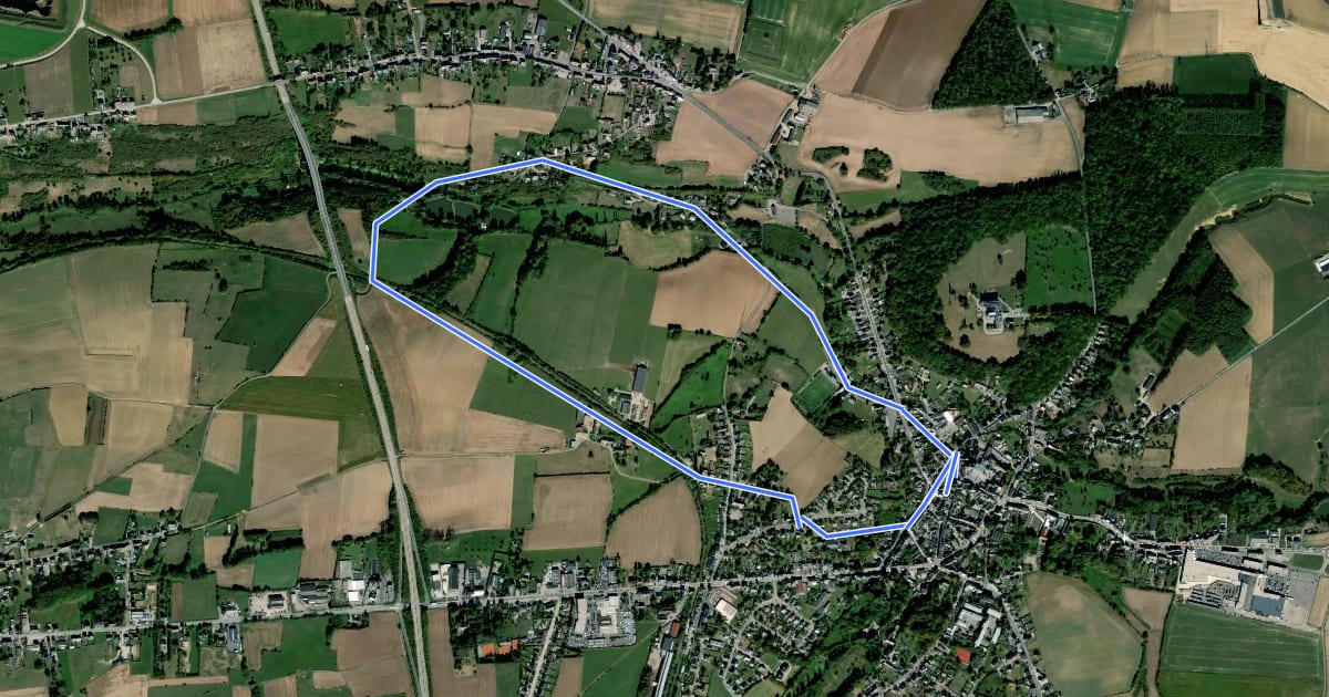 Маршрут Circuit des Bossus на спутниковом снимке