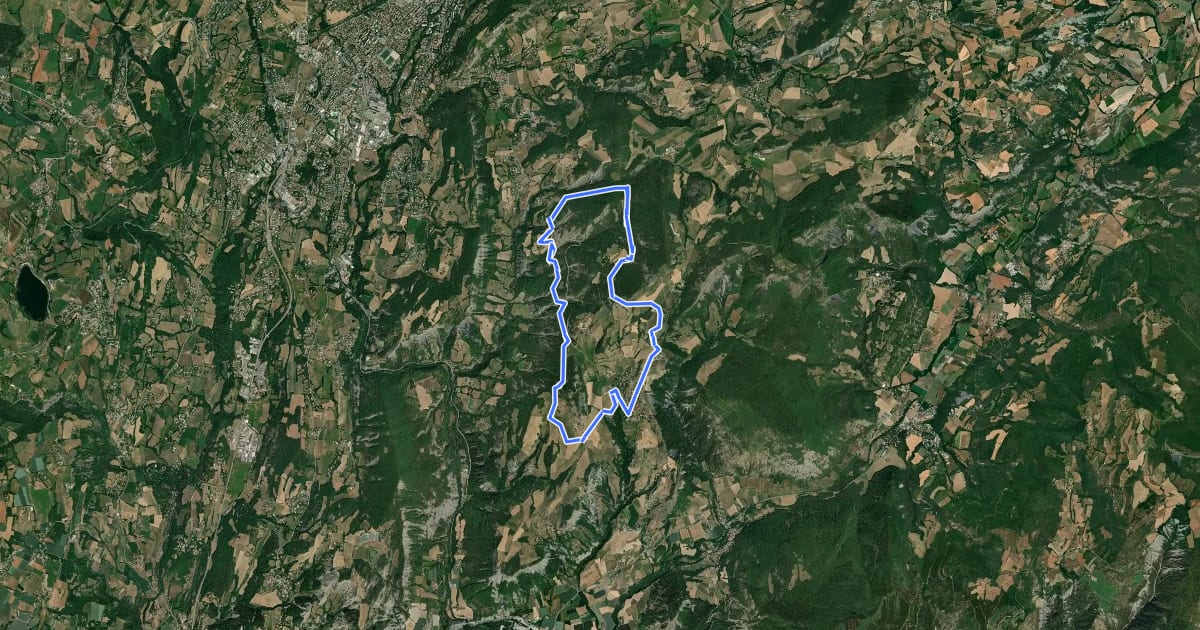 Маршрут Circuit des Bournas на спутниковом снимке